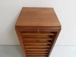 Cabinet de classement vintage avec rideau roulant