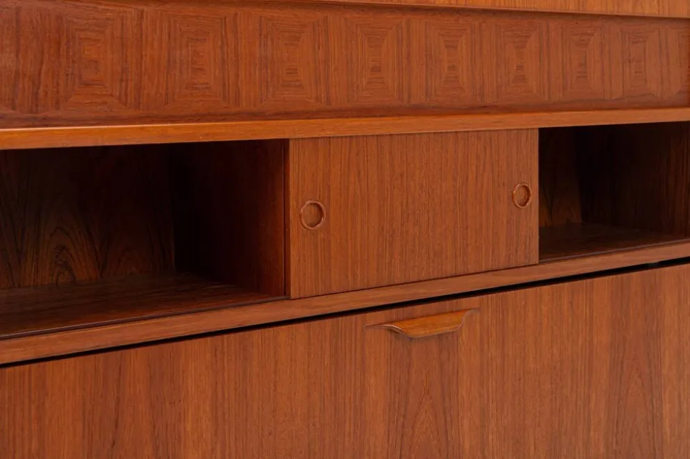 Cabinet de cocktail SK661 et tabourets de bar par Johannes Andersen pour Skaaning & Son années 1960