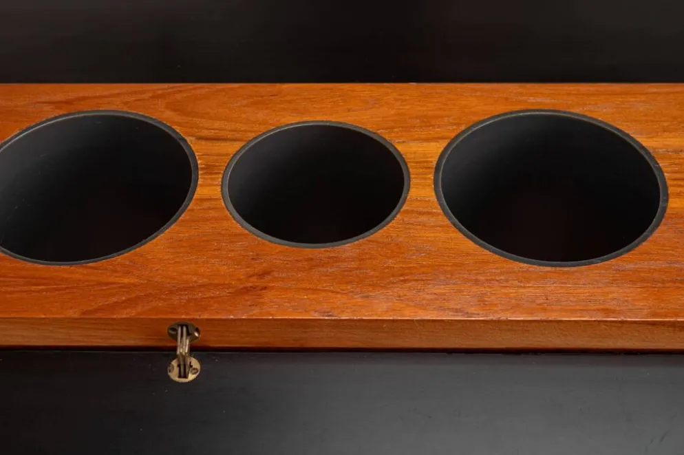 Cabinet de cocktail SK661 et tabourets de bar par Johannes Andersen pour Skaaning & Son années 1960