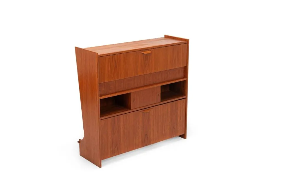 Cabinet de cocktail SK661 et tabourets de bar par Johannes Andersen pour Skaaning & Son années 1960