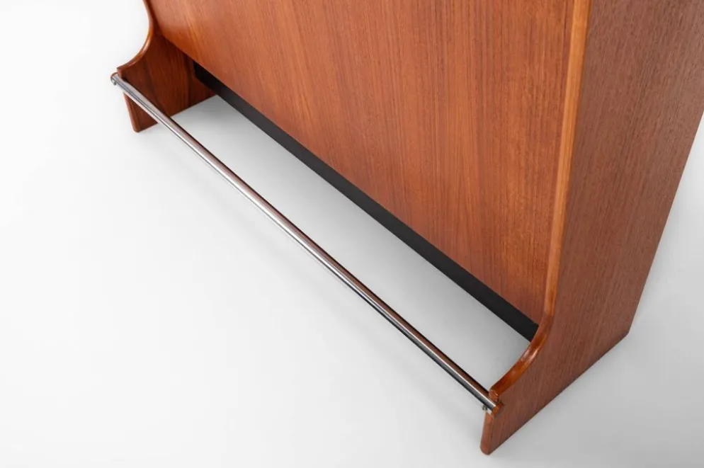Cabinet de cocktail SK661 et tabourets de bar par Johannes Andersen pour Skaaning & Son années 1960