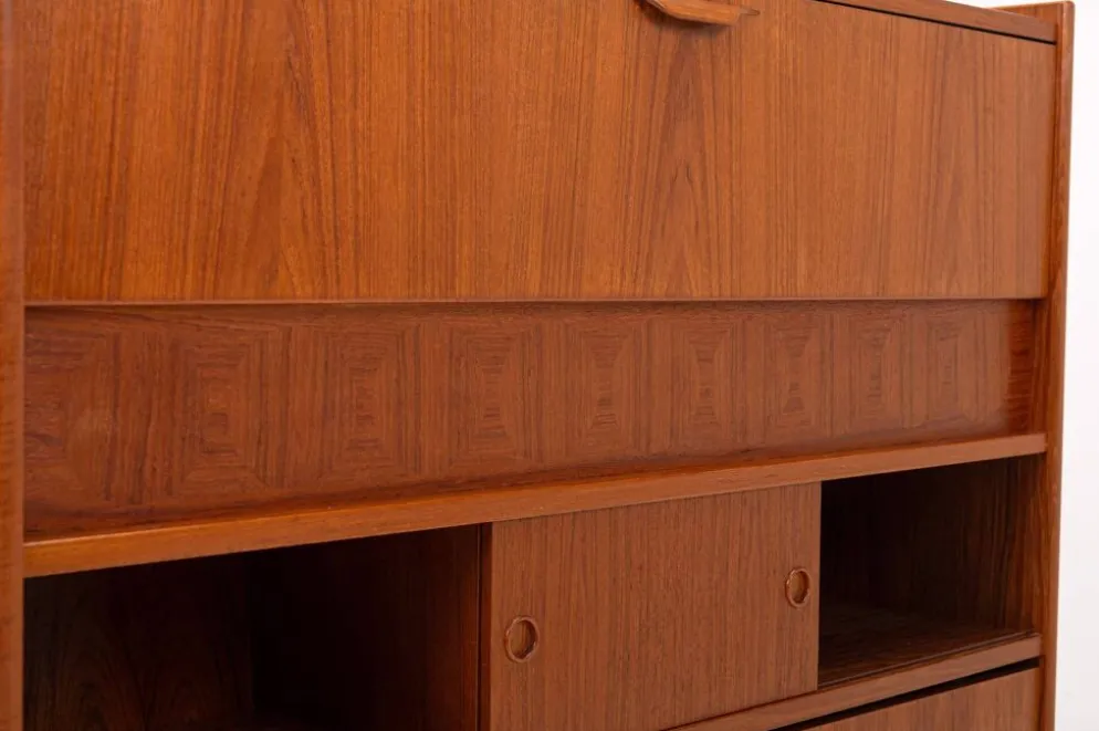 Cabinet de cocktail SK661 et tabourets de bar par Johannes Andersen pour Skaaning & Son années 1960