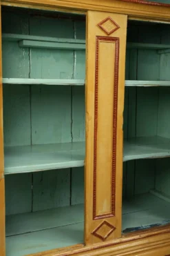 Cabinet de ferme néerlandais antique peint à la main unique du XVIIIe siècle