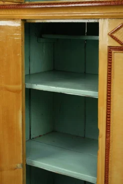 Cabinet de ferme néerlandais antique peint à la main unique du XVIIIe siècle