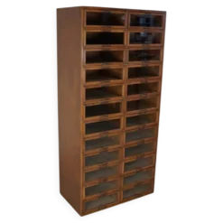 Cabinet de mercerie en chêne néerlandais vintage, années 1930
