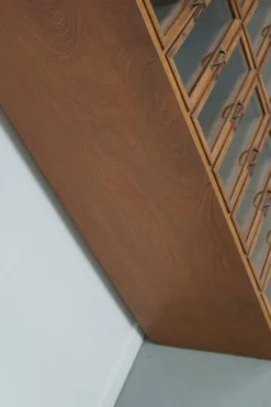 Cabinet de mercerie en chêne néerlandais vintage, années 1930
