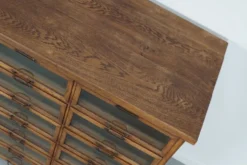 Cabinet de mercerie en chêne néerlandais vintage, années 1930
