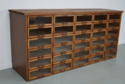 Cabinet de mercerie en chêne néerlandais vintage, années 1930