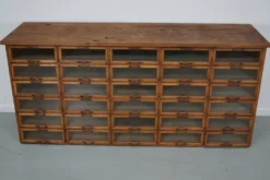 Cabinet de mercerie en chêne néerlandais vintage, années 1930