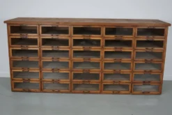 Cabinet de mercerie en chêne néerlandais vintage, années 1930
