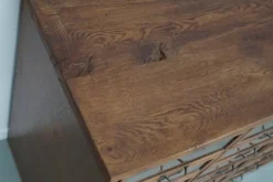 Cabinet de mercerie en chêne néerlandais vintage, années 1930