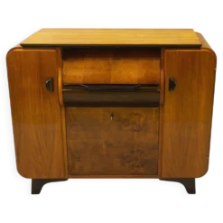 Cabinet d'enregistrement Jindřich Halabala des années 1950 – Icône du design mid-century en noyer