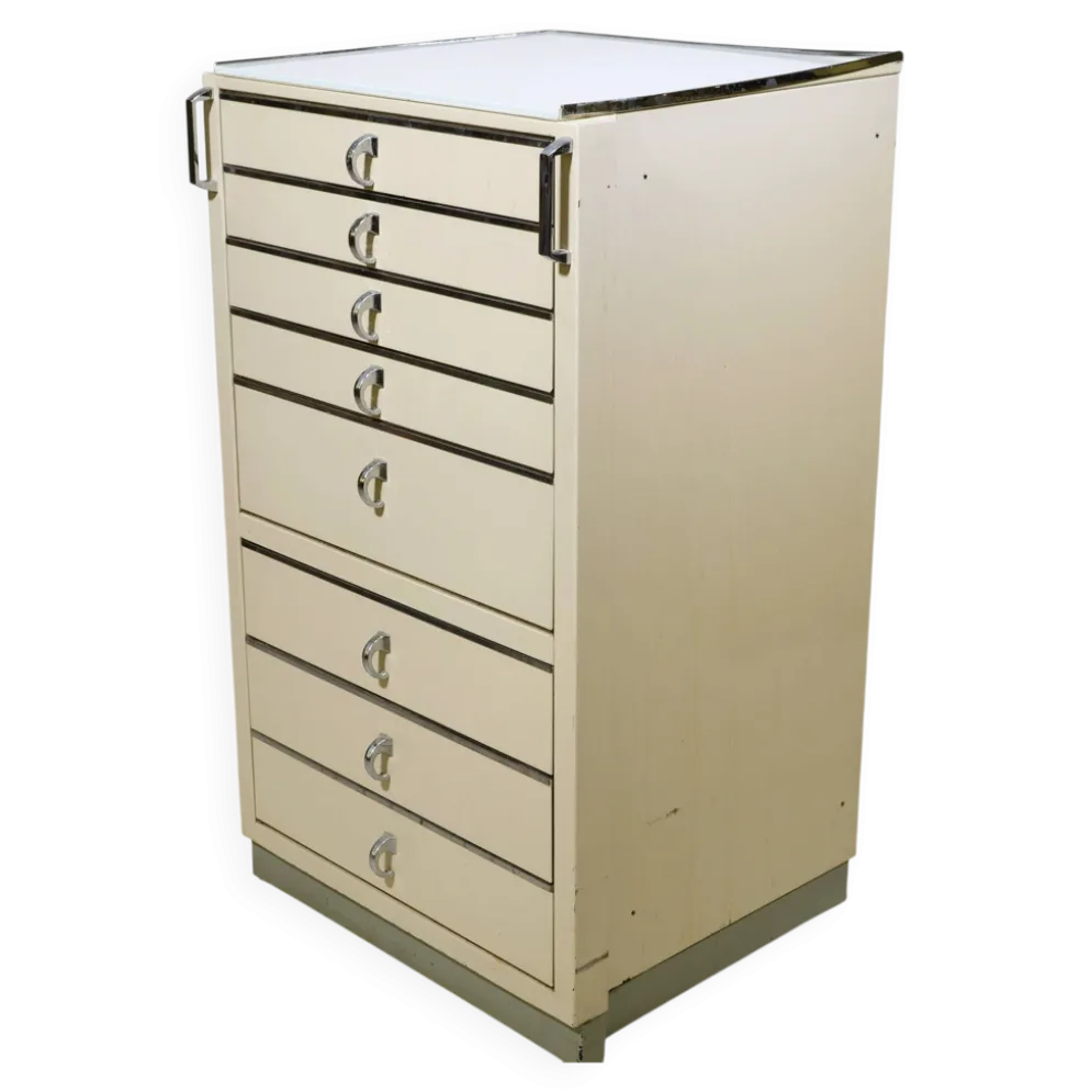 Cabinet dentaire en métal par Baisch, années 1950