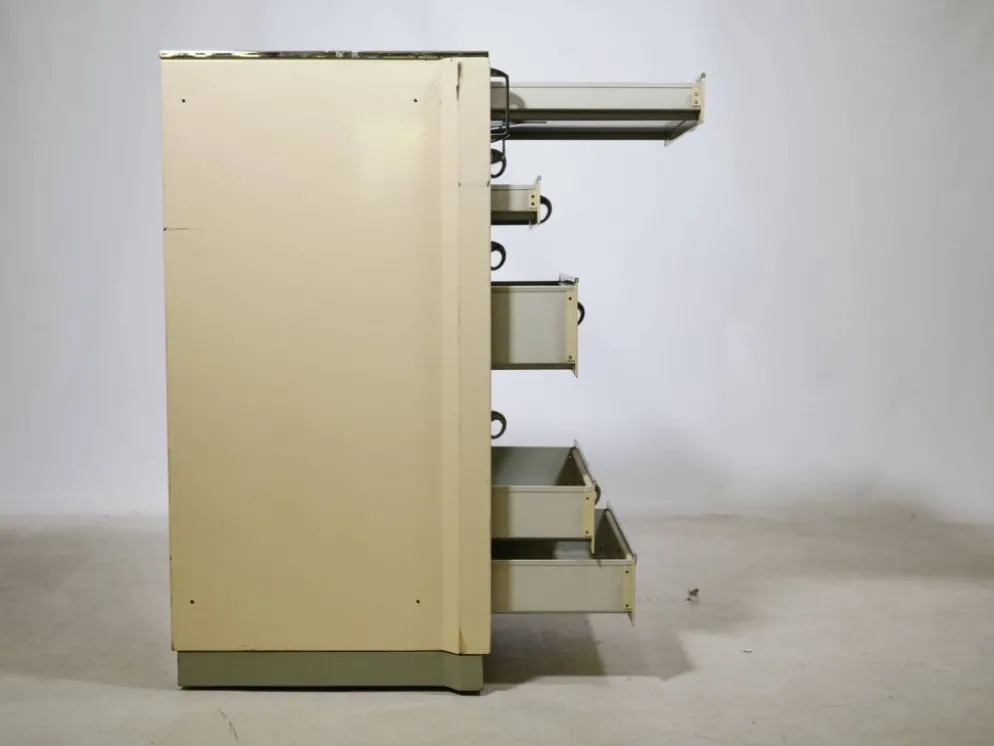 Cabinet dentaire en métal par Baisch, années 1950