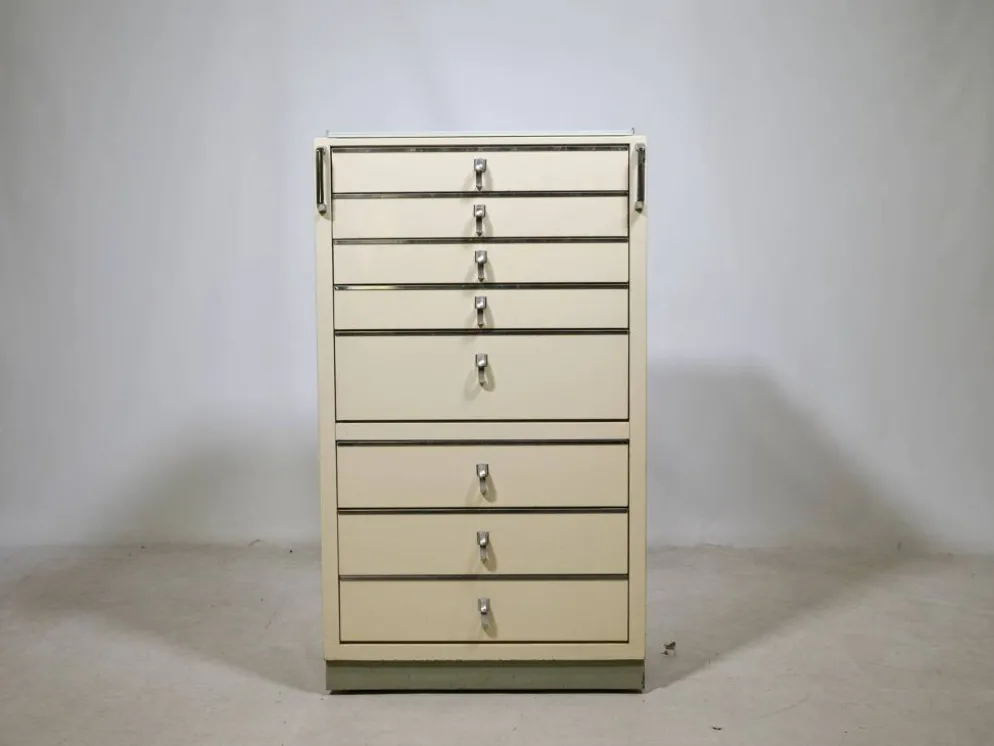 Cabinet dentaire en métal par Baisch, années 1950