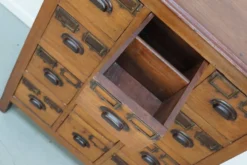 Cabinet de pharmacie / de classement en teck néerlandais vintage, années 1930