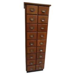 Cabinet de pharmacie en chêne ancien avec tiroirs