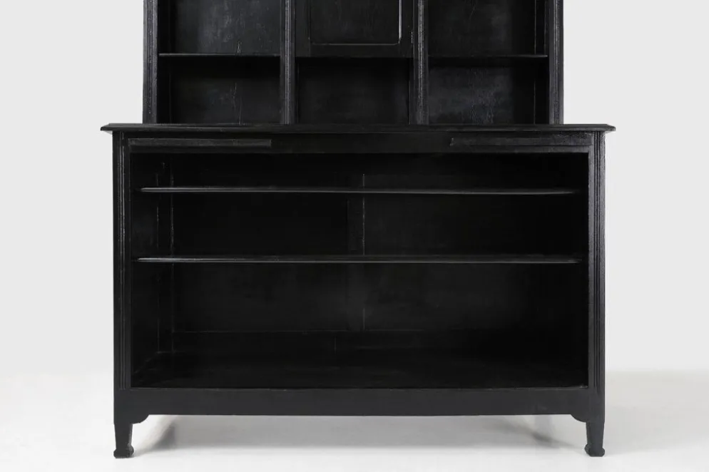 Cabinet de pharmacien Art Nouveau en chêne, France, 1910