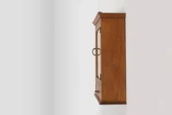 Cabinet de rasage Art Déco en chêne avec miroir, France, années 1930