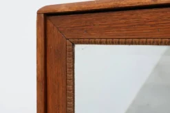 Cabinet de rasage en bois mural avec tiroir, Belgique, vers 1920