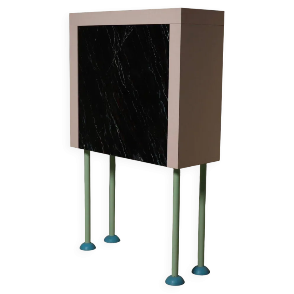 Cabinet de style Memphis par l'architecte néerlandais Wim Hofman des années 1980.