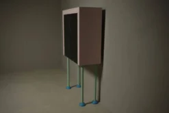 Cabinet de style Memphis par l'architecte néerlandais Wim Hofman des années 1980.