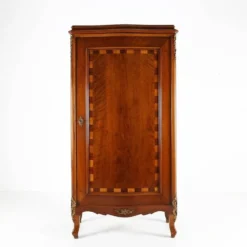 Cabinet en bois ancien avec marqueterie et décorations en bronze, France vers 1860