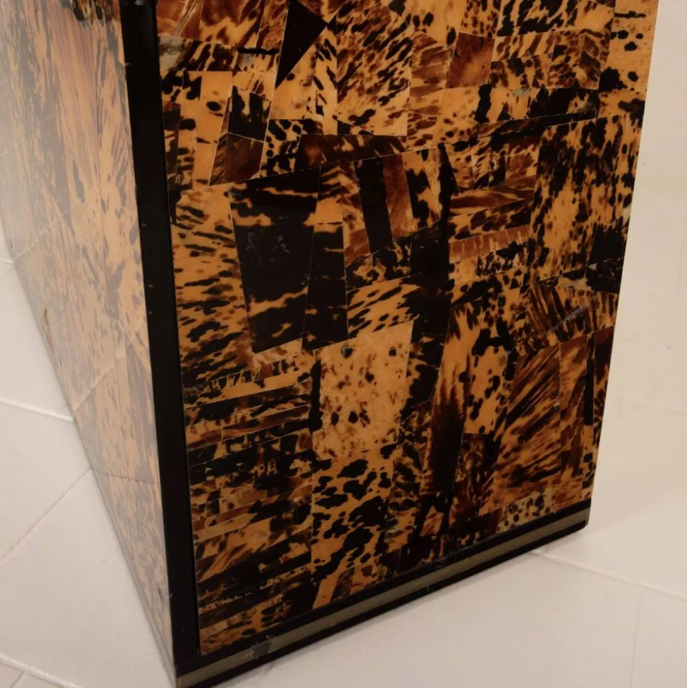 Cabinet en écaille de tortue unique par Roberto Jodice pour Ottini Milano 1974