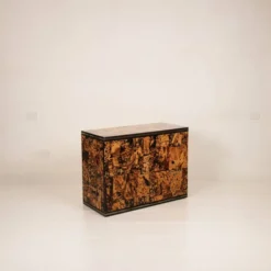 Cabinet en écaille de tortue unique par Roberto Jodice pour Ottini Milano 1974