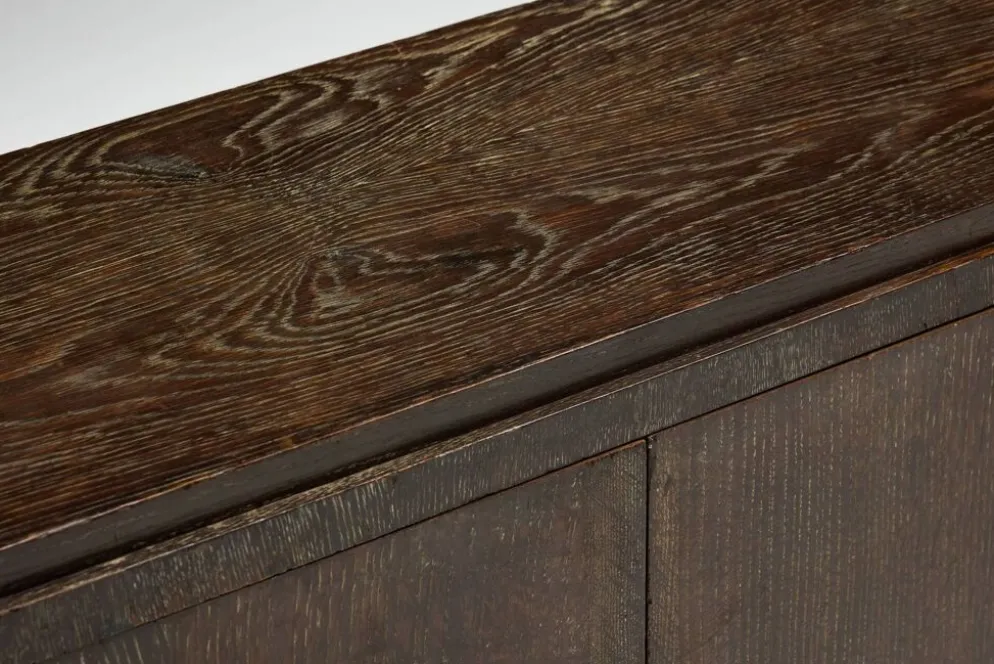 Cabinet en chêne Art Déco moderniste, France, années 1940