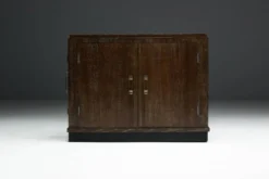Cabinet en chêne Art Déco moderniste, France, années 1940