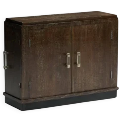 Cabinet en chêne Art Déco moderniste, France, années 1940