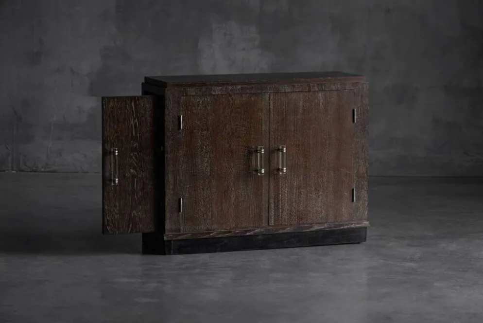 Cabinet en chêne Art Déco moderniste, France, années 1940