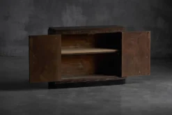 Cabinet en chêne Art Déco moderniste, France, années 1940