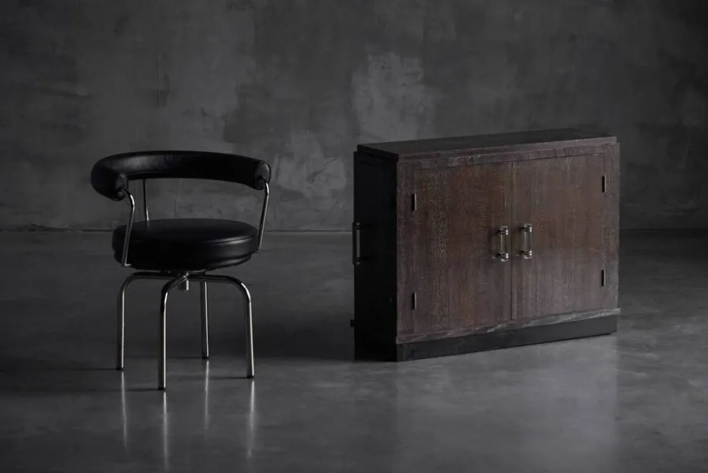 Cabinet en chêne Art Déco moderniste, France, années 1940