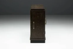 Cabinet en chêne Art Déco moderniste, France, années 1940