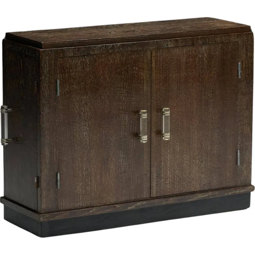 Cabinet en chêne Art Déco moderniste, France, années 1940
