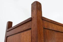 Cabinet en chêne de style Jugendstil avec section d'étagère ouverte, Pays-Bas vers 1900