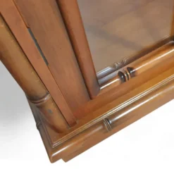 Cabinet en faux bambou par Jonathan Adler / couches de verre / années 1980