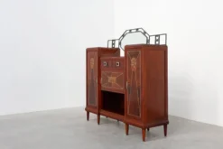Cabinet en marqueterie Art Déco par De Coene Frères, Belgique, vers 1925