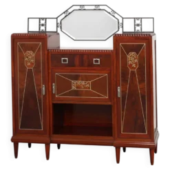Cabinet en marqueterie Art Déco par De Coene Frères, Belgique, vers 1925