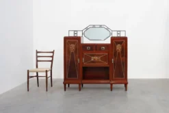 Cabinet en marqueterie Art Déco par De Coene Frères, Belgique, vers 1925