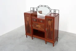 Cabinet en marqueterie Art Déco par De Coene Frères, Belgique, vers 1925