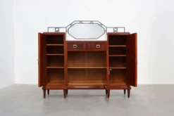 Cabinet en marqueterie Art Déco par De Coene, Belgique, vers 1925