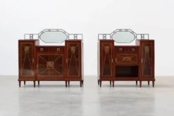 Cabinet en marqueterie Art Déco par De Coene, Belgique, vers 1925