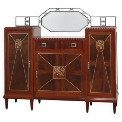 Cabinet en marqueterie Art Déco par De Coene, Belgique, vers 1925