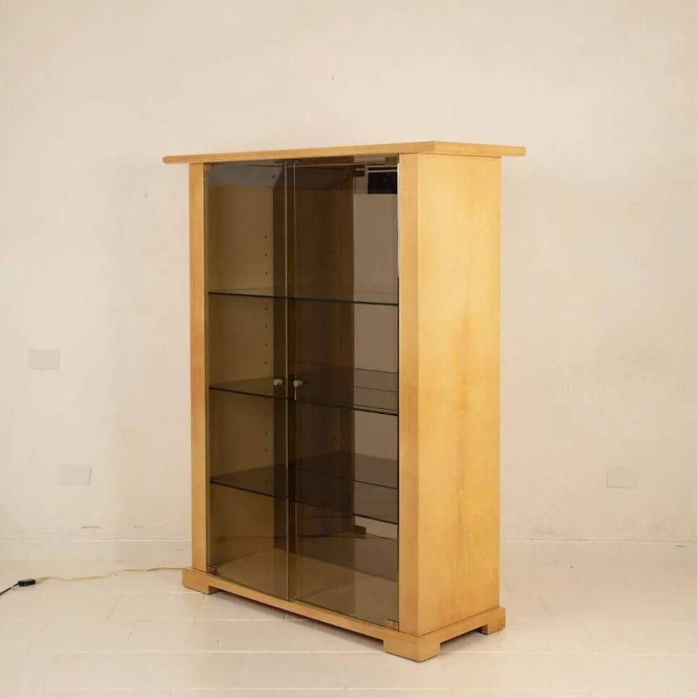 Cabinet en parchemin par Aldo Tura pour Tura Milano