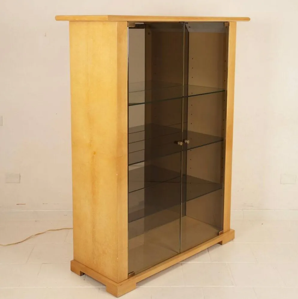 Cabinet en parchemin par Aldo Tura pour Tura Milano