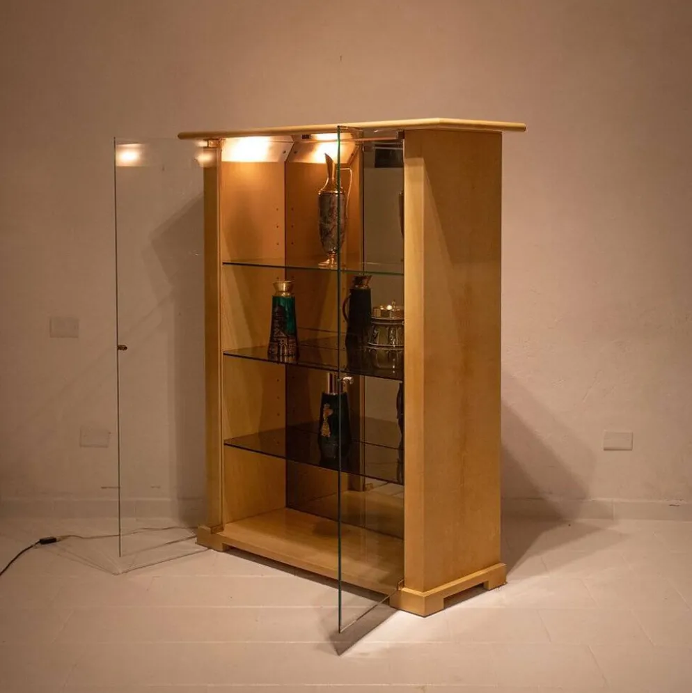 Cabinet en parchemin par Aldo Tura pour Tura Milano