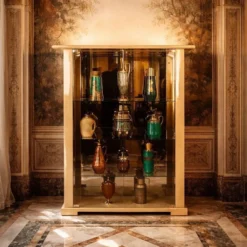 Cabinet en parchemin par Aldo Tura pour Tura Milano